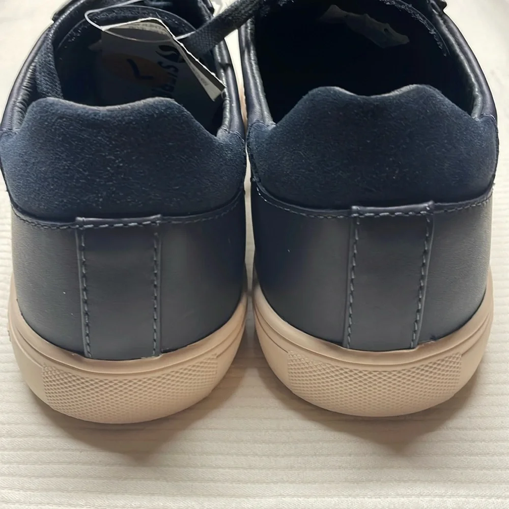 CLAE MALONE - Navy Malone Leather Sneakers - Picture 3 of 10